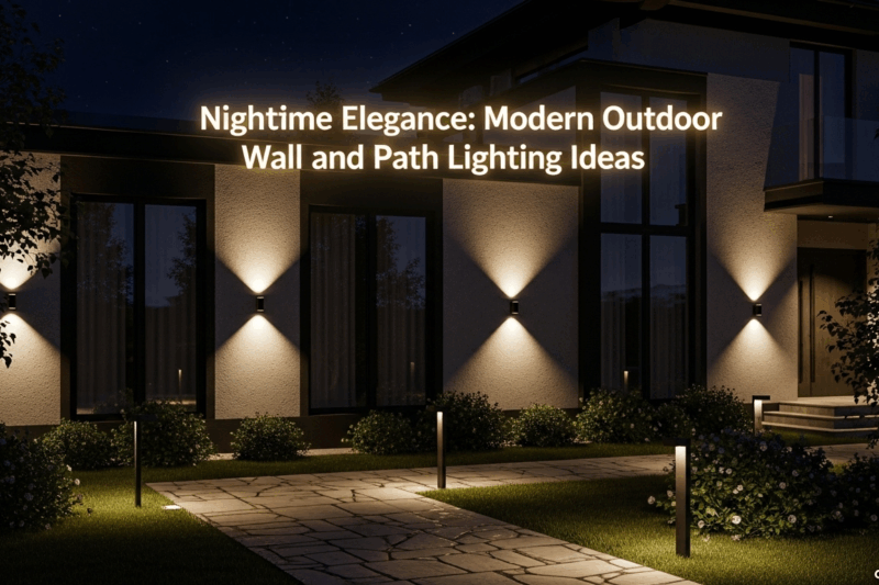 Nighttime Elegance: Modern Outdoor Wall and Path Lighting Ideas