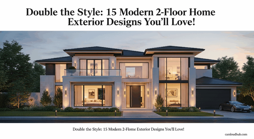 Double the Style: 15 Modern 2-Floor Home Exterior Designs You’ll Love!