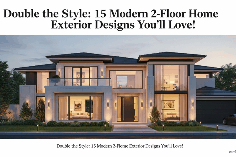 Double the Style: 15 Modern 2-Floor Home Exterior Designs You’ll Love!