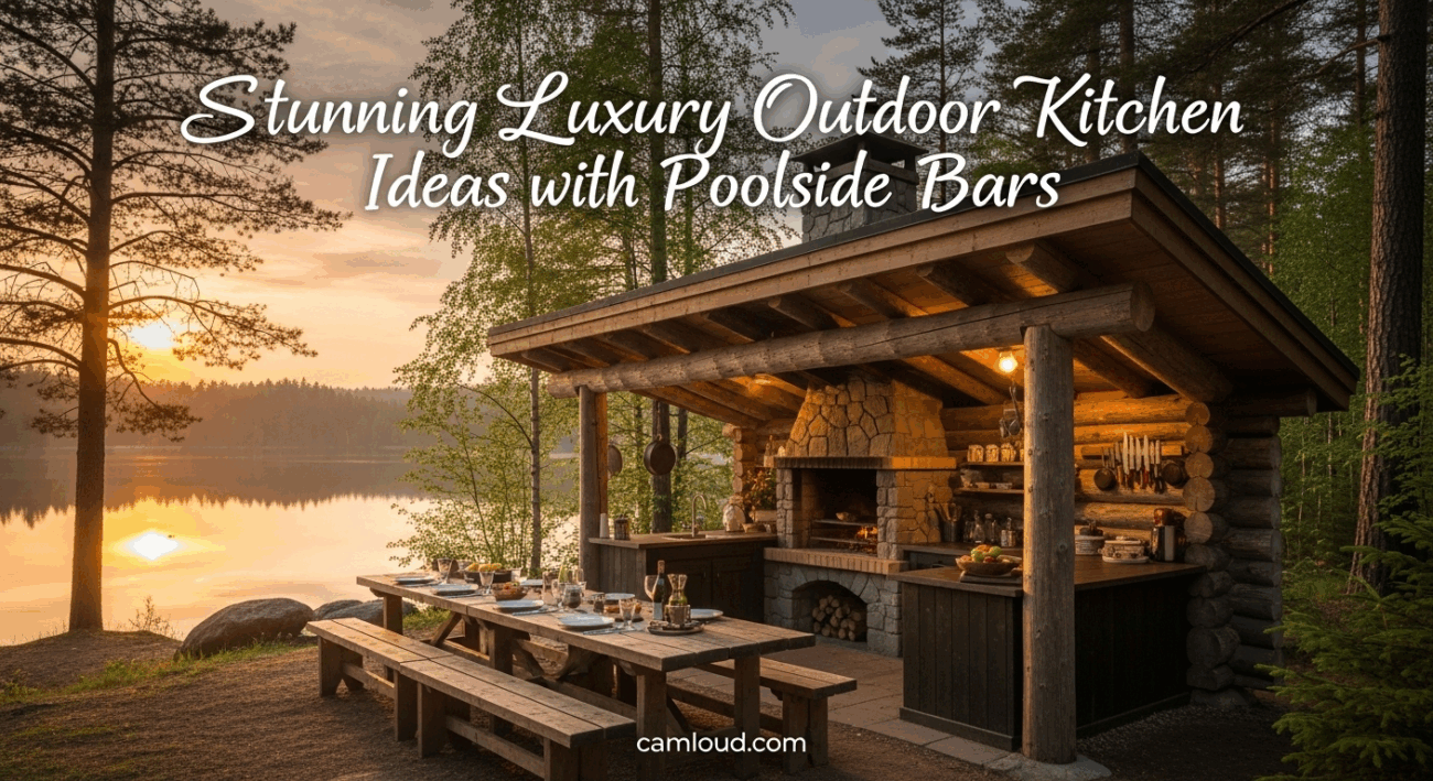 Stunning Luxury Outdoor Kitchen Ideas with Poolside Bars