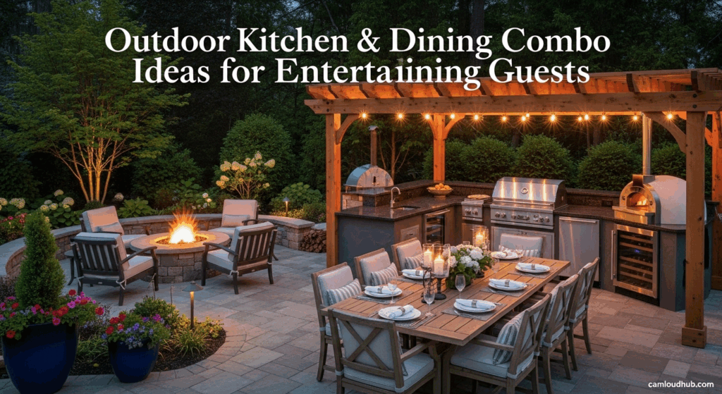 Outdoor Kitchen & Dining Combo Ideas for Entertaining Guests