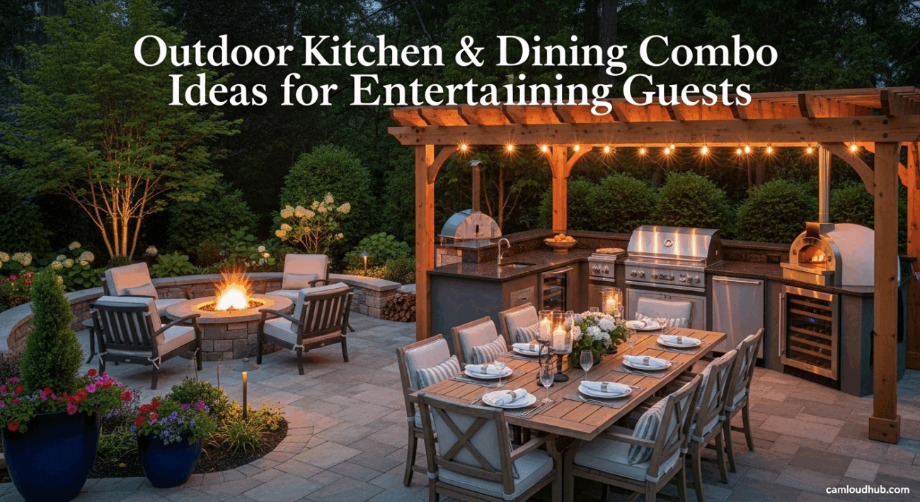 Outdoor Kitchen & Dining Combo Ideas for Entertaining Guests
