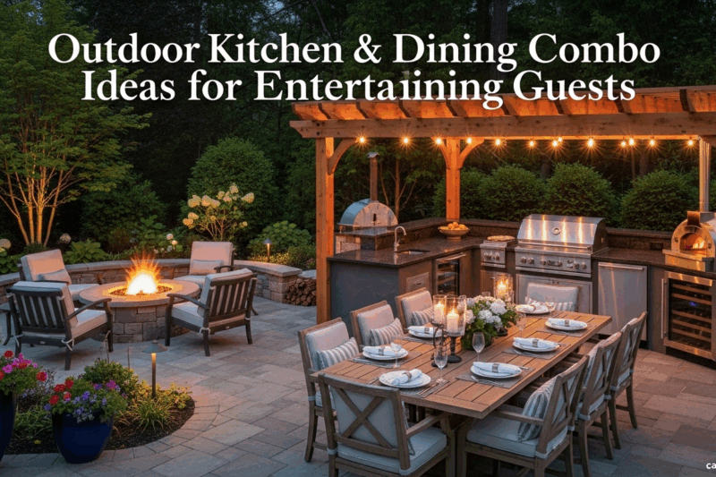Outdoor Kitchen & Dining Combo Ideas for Entertaining Guests