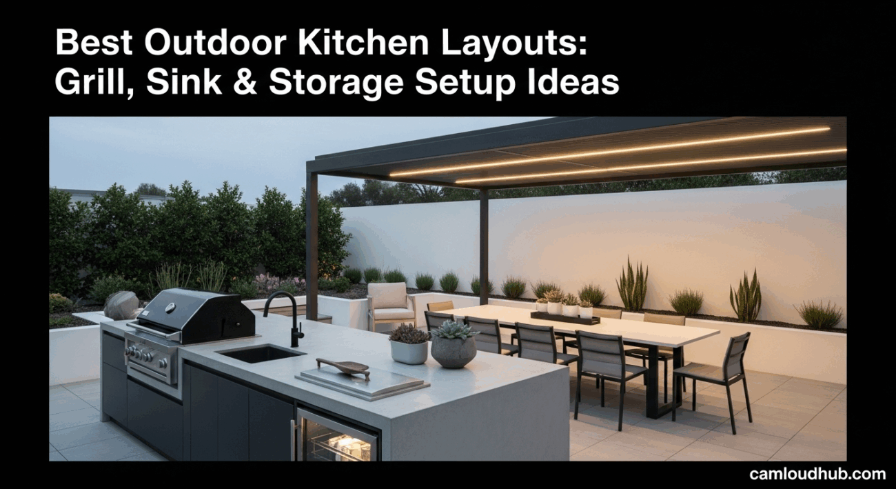 Best Outdoor Kitchen Layouts: Grill, Sink & Storage Setup Ideas