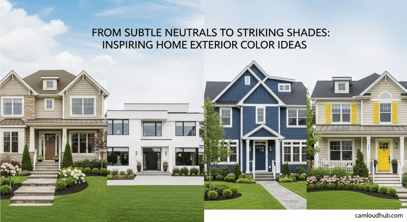 From Subtle Neutrals to Striking Shades: Inspiring Home Exterior Color Ideas