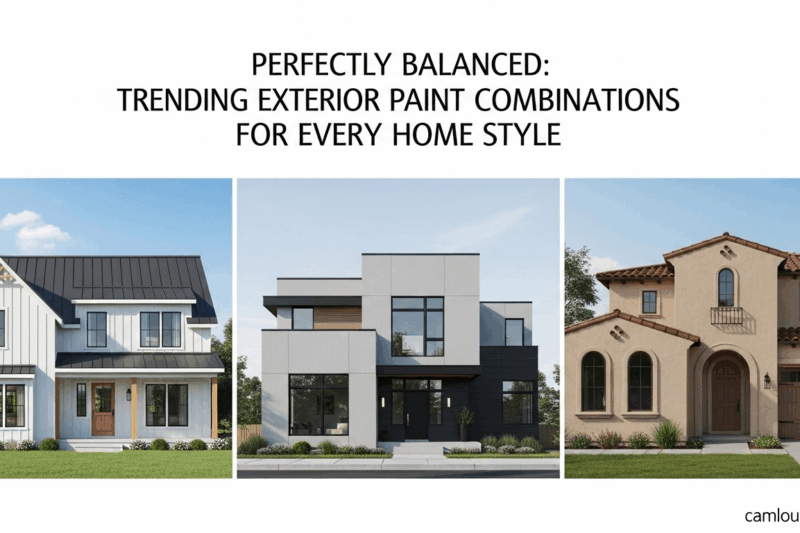 Perfectly Balanced: Trending Exterior Paint Combinations for Every Home Style