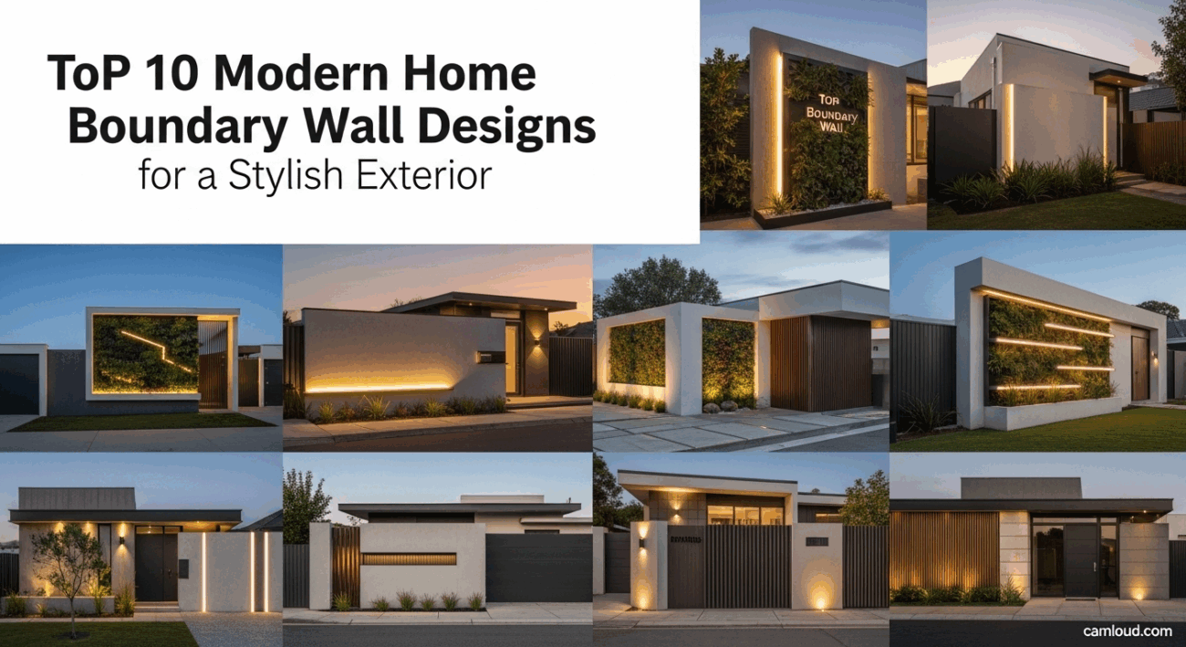 Top 10 Modern Home Boundary Wall Designs for a Stylish Exterior