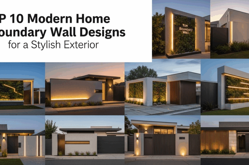 Top 10 Modern Home Boundary Wall Designs for a Stylish Exterior
