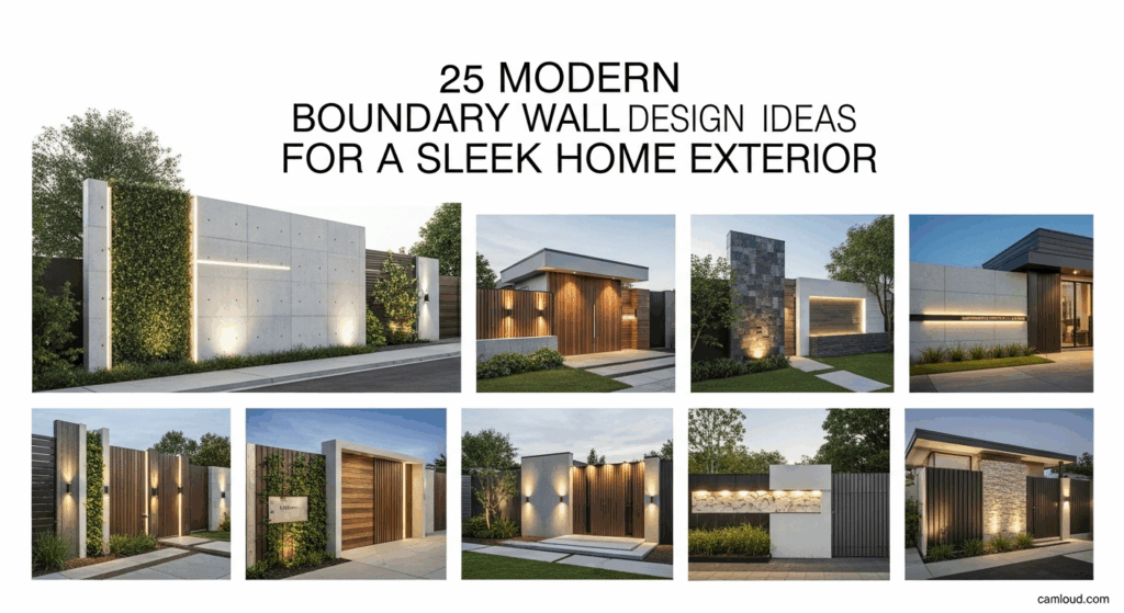 25 Modern Boundary Wall Design Ideas for a Sleek Home Exterior