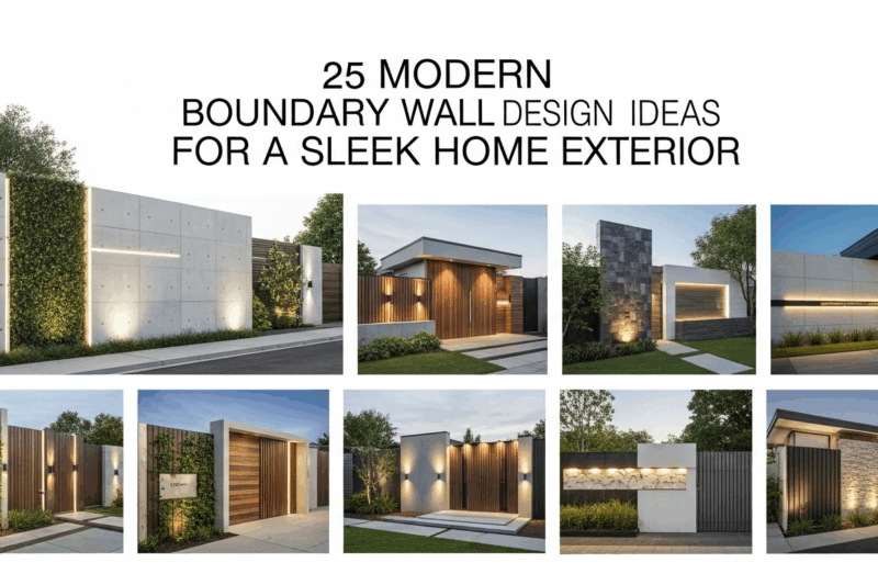 25 Modern Boundary Wall Design Ideas for a Sleek Home Exterior