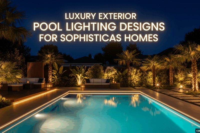 Luxury Exterior Pool Lighting Designs for Sophisticated Homes