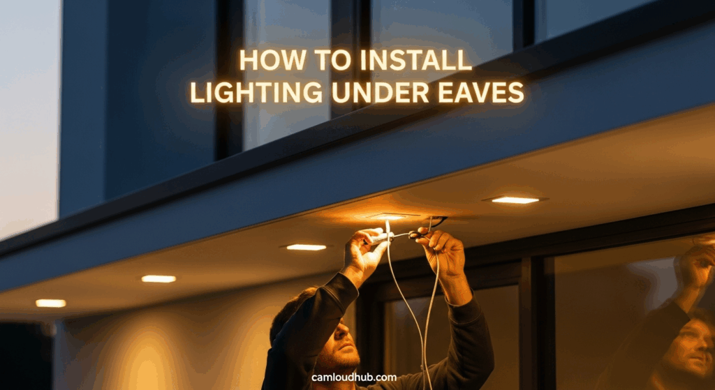 How to Install Exterior Lighting Under Eaves