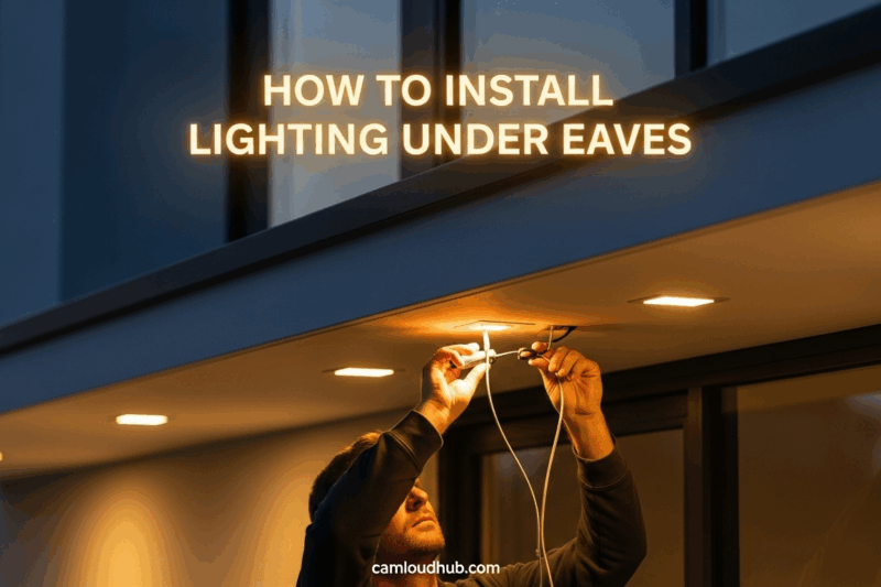 How to Install Exterior Lighting Under Eaves