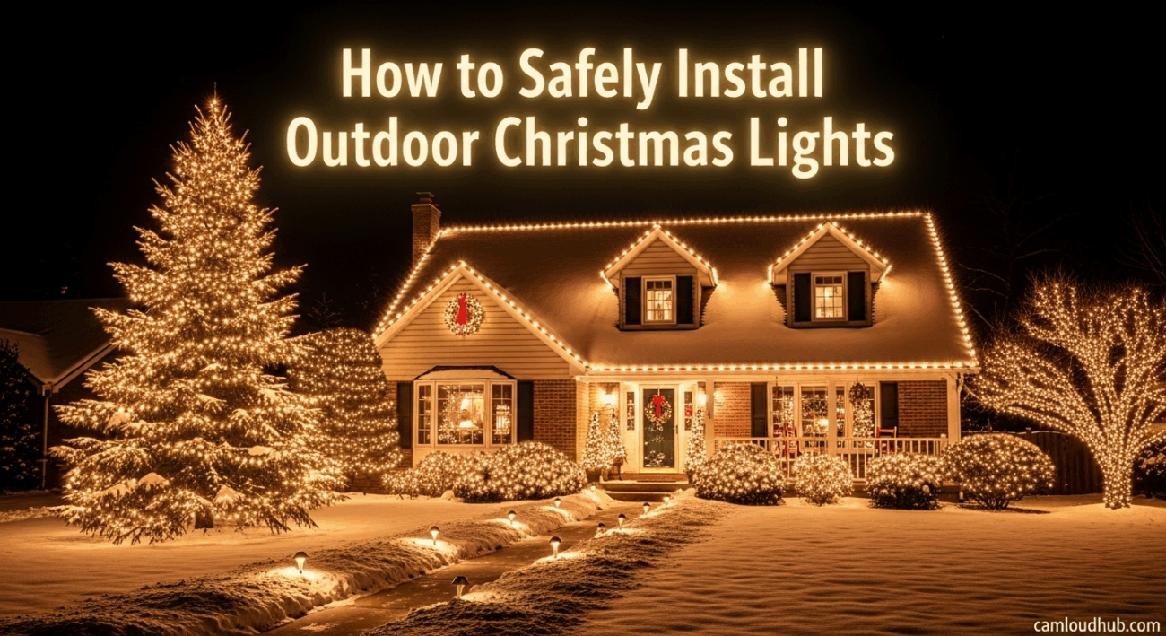 How to Safely Install Outdoor Christmas Lights