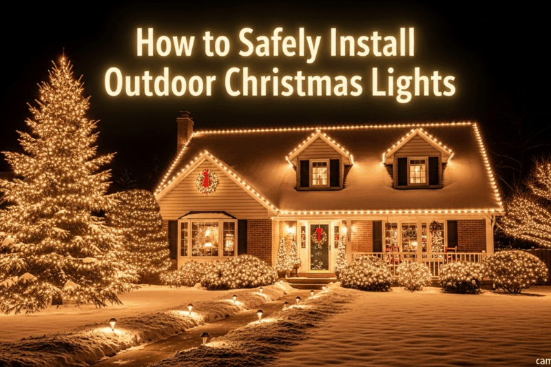 How to Safely Install Outdoor Christmas Lights