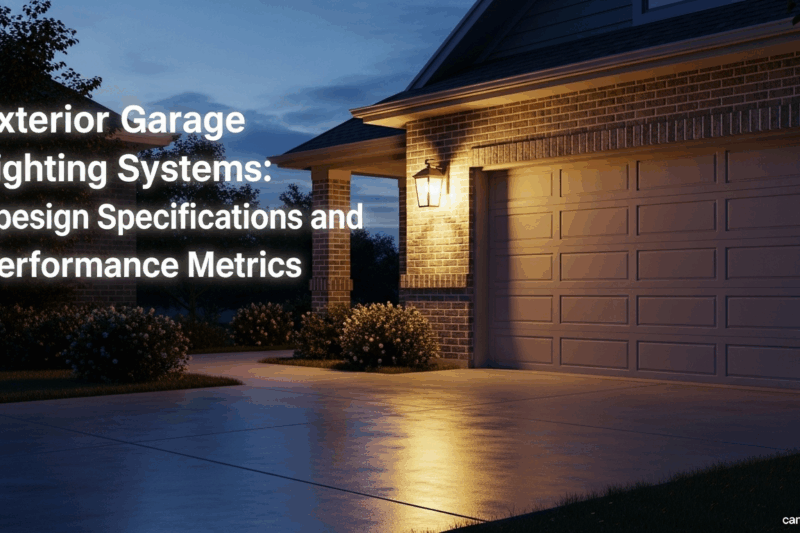 Exterior Garage Lighting Systems: Design Specifications and Performance Metrics