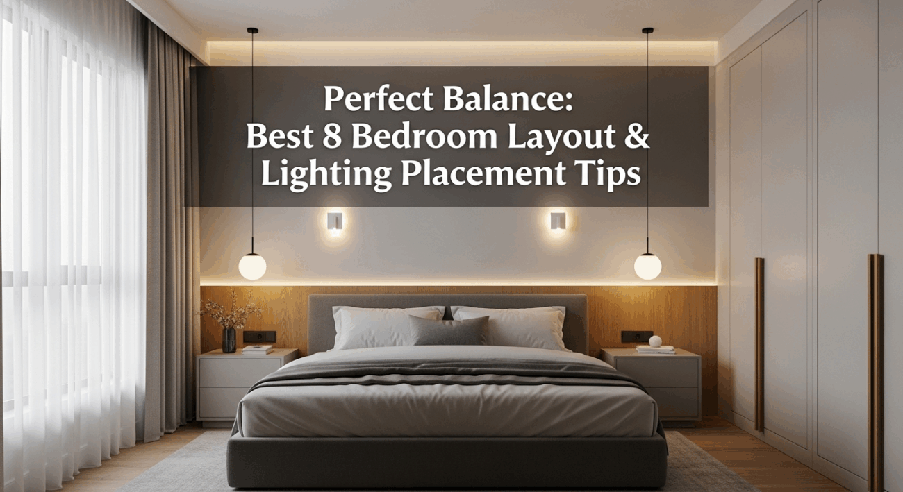 Perfect Balance: Best 8 Bedroom Layout & Lighting Placement Tips