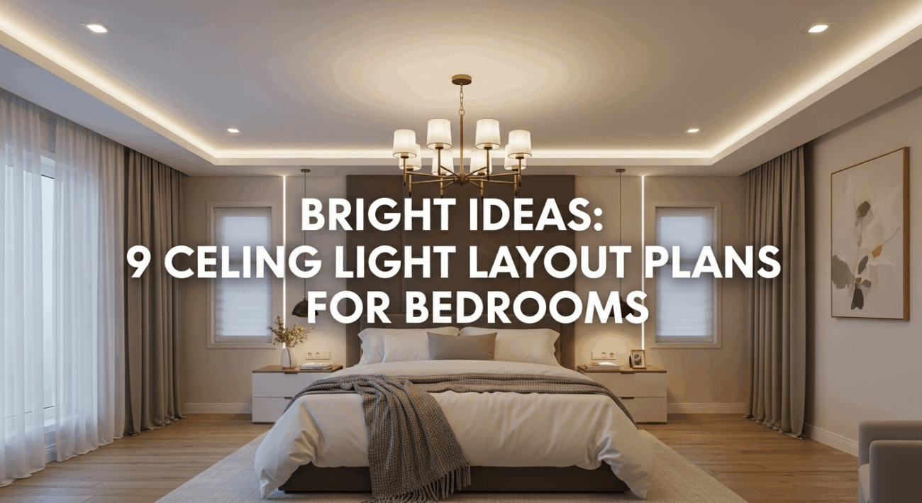 Bright Ideas: 9 Ceiling Light Layout Plans for Bedrooms