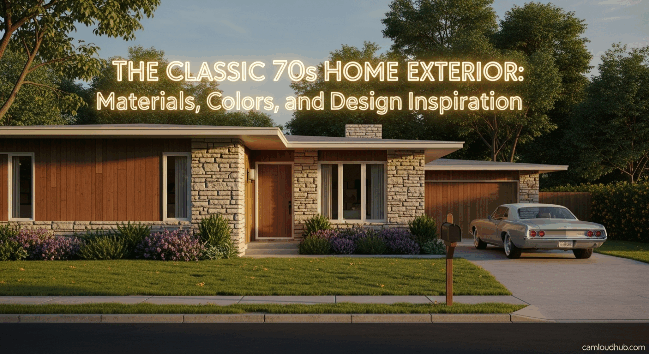 The Classic 70s Home Exterior: Materials, Colors, and Design Inspiration