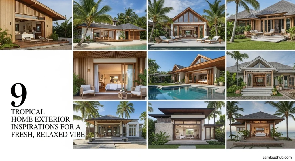 9 Tropical Home Exterior Inspirations for a Fresh, Relaxed Vibe