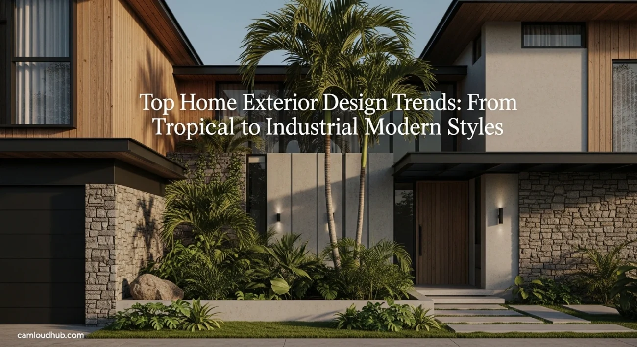 Top Home Exterior Design Trends: From Tropical to Industrial Modern Styles