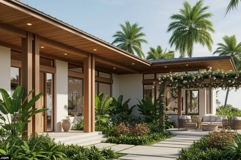 Tropical Exterior Design Inspirations for a Relaxed Coastal Vibe