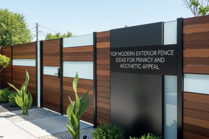 Top Modern Exterior Fence Ideas for Privacy and Aesthetic Appeal